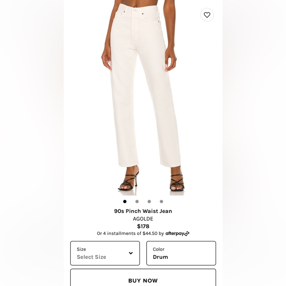 AGOLDE 90s Pinch Waist Jean NWT